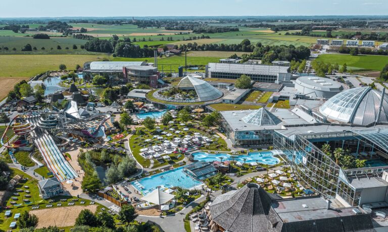 Therme Erding Germany view from above of the whole site