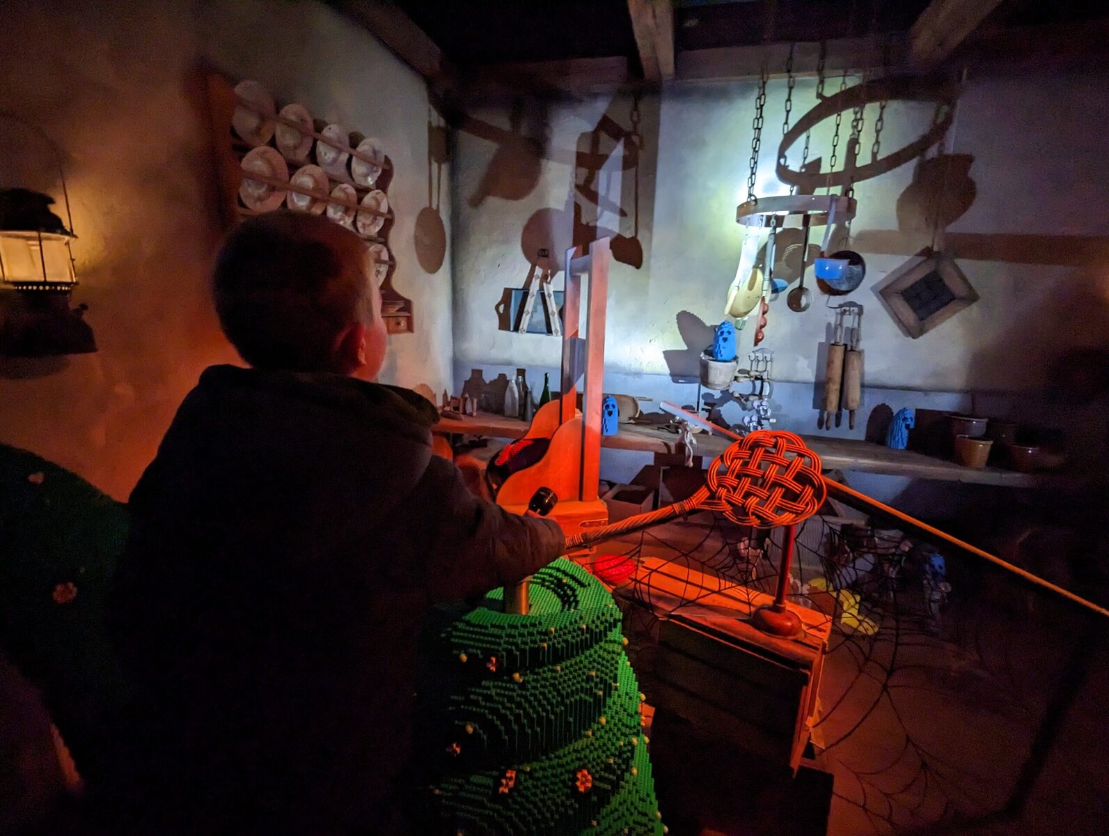 Boy in LEGOLAND Billund Haunted House