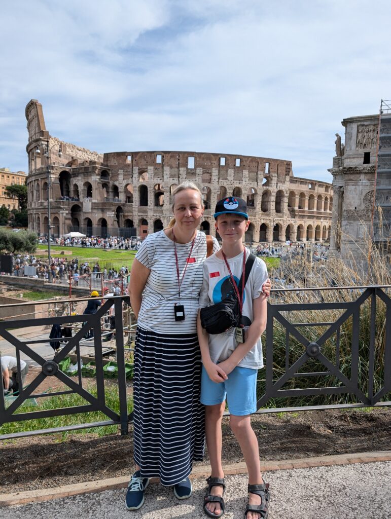 View of the Colosseum from Paletine Hill in Rome
