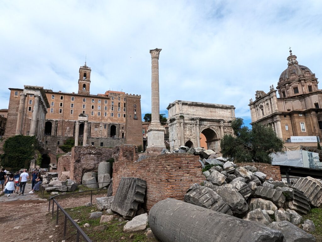Inside the Forum in Rome
