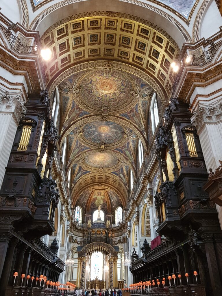 View of the inside of St Paul's Cathedral London