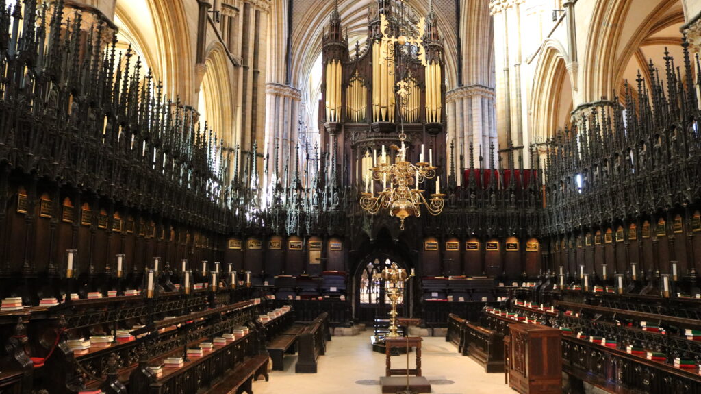 View of the inside of Lincoln Cathedral