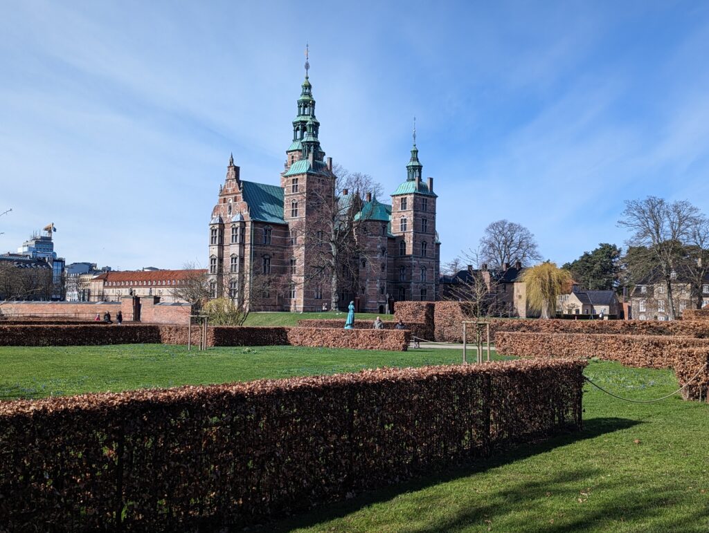 View of Rosenborg Castle in Copenhagen Denmark