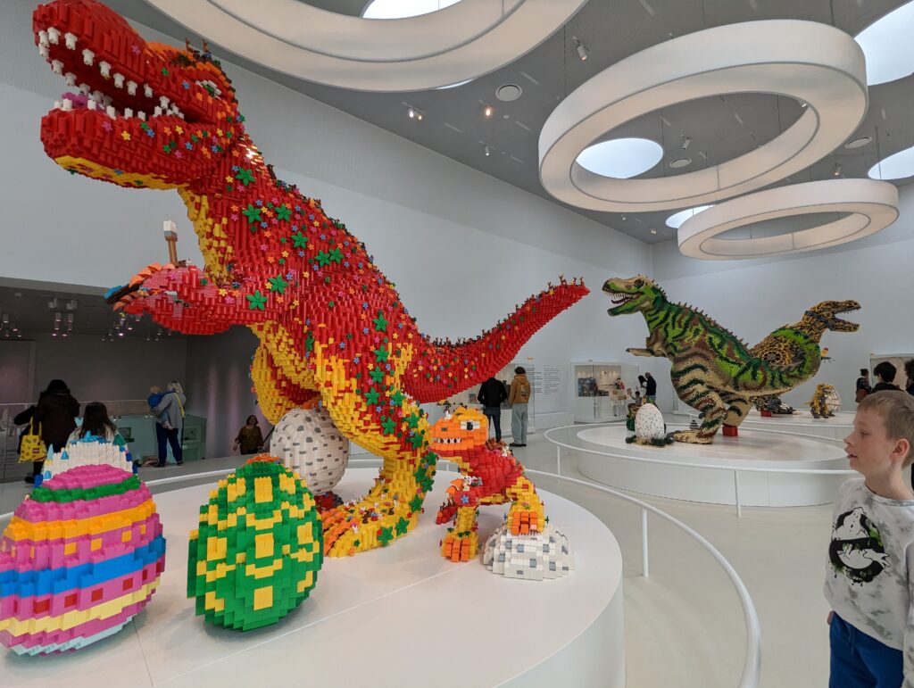 Giant LEGO sculptures at LEGO House