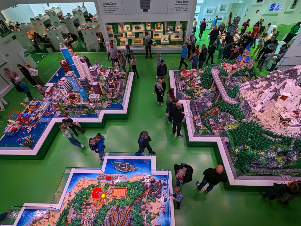 View of the LEGO city inside LEGO House, Billund