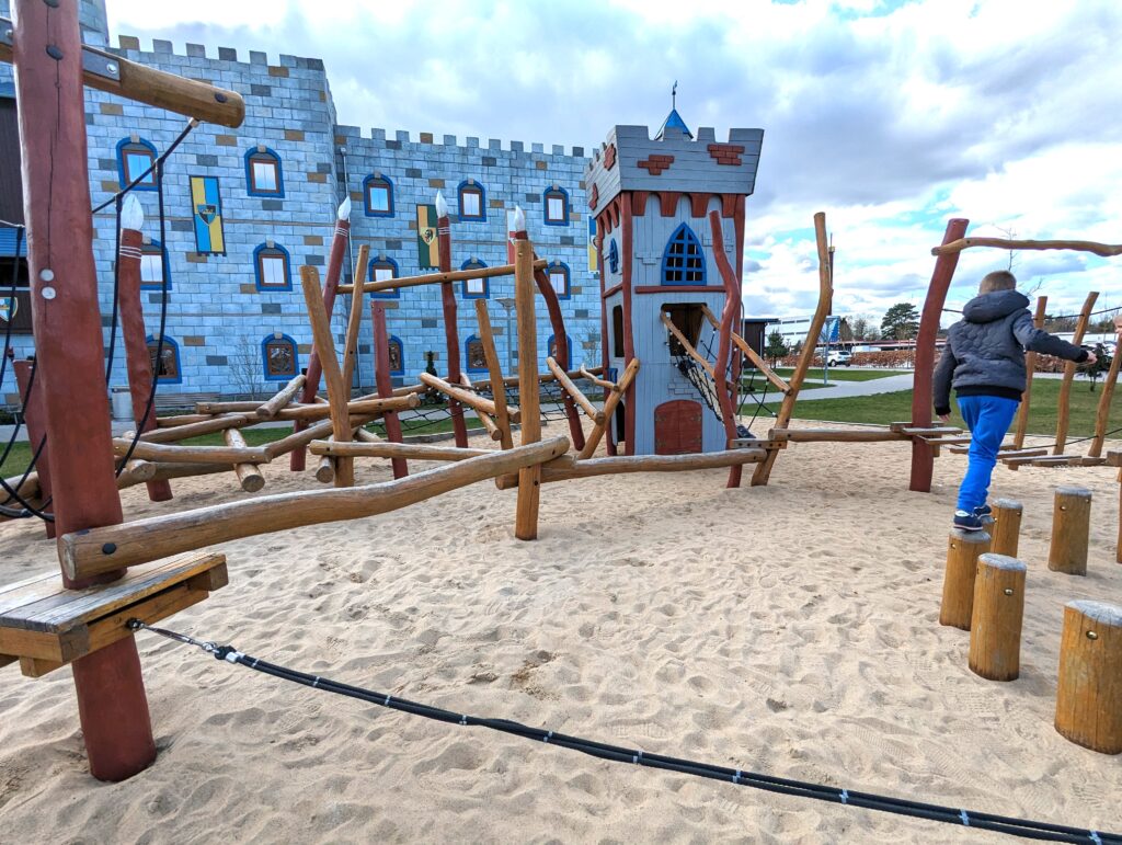 outdoor play area at the castle hotel Billund Legoland