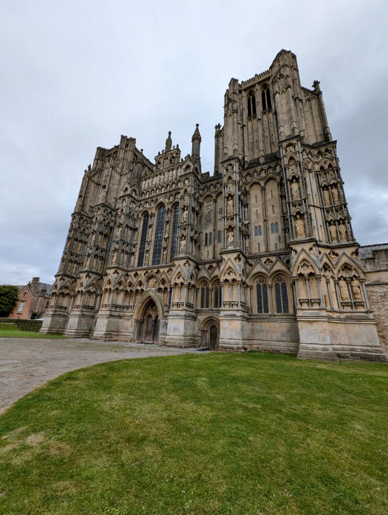 View of the outside of Wells Cathedral