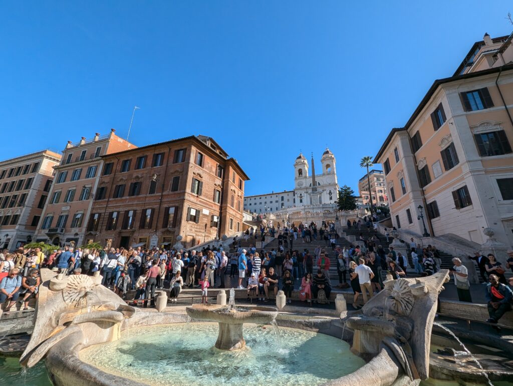 A view of the Spanish Steps in Rome