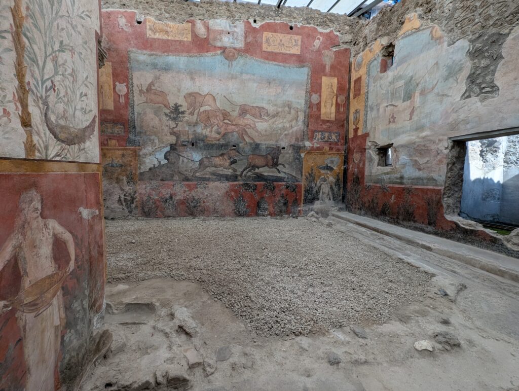 View of the ruins in Pompeii, Italy