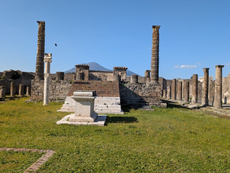 View of the ruins in Pompeii, Italy