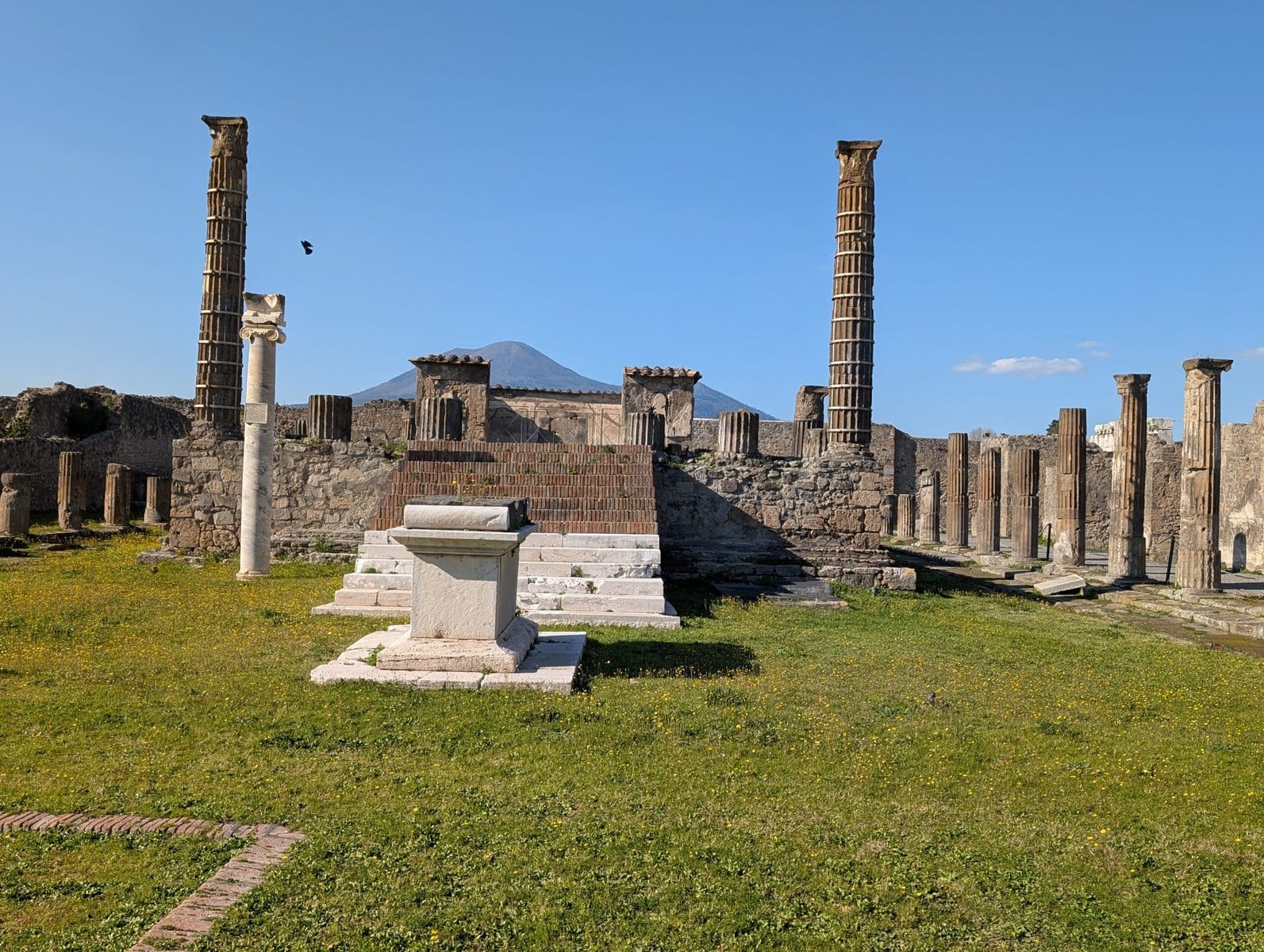 View of the ruins in Pompeii, Italy