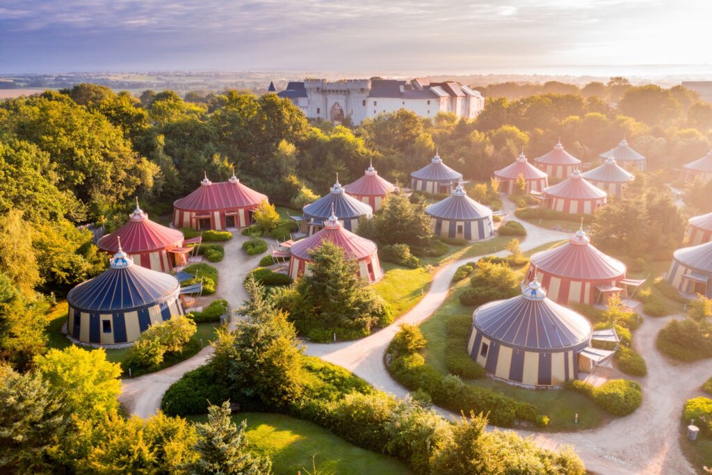 View of the Camp du Drap D'or at Puy Du Fou France
