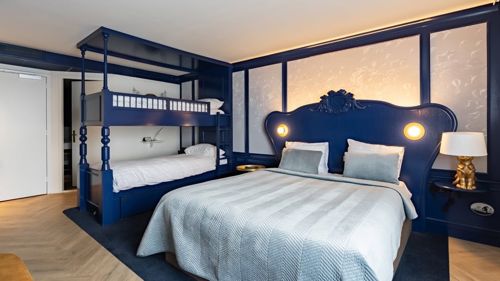 premium room at the Efteling Wonder Hotel with bunk beds