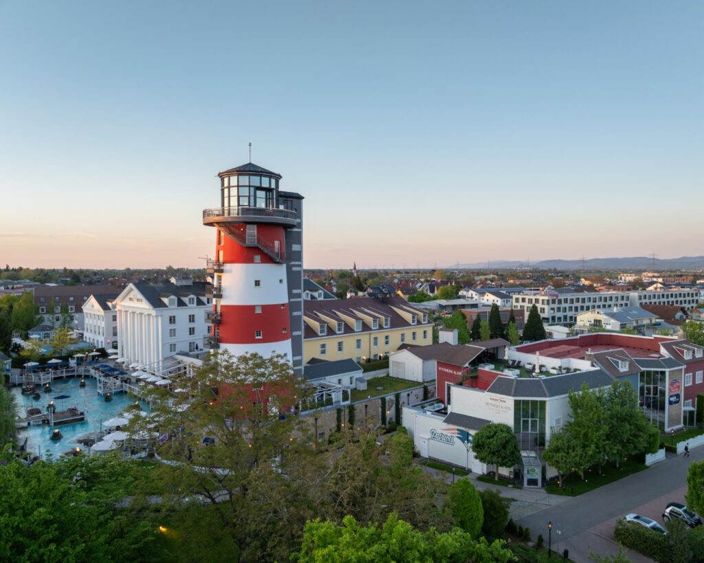 View of some of the accommodation options at Europa Park in Germany