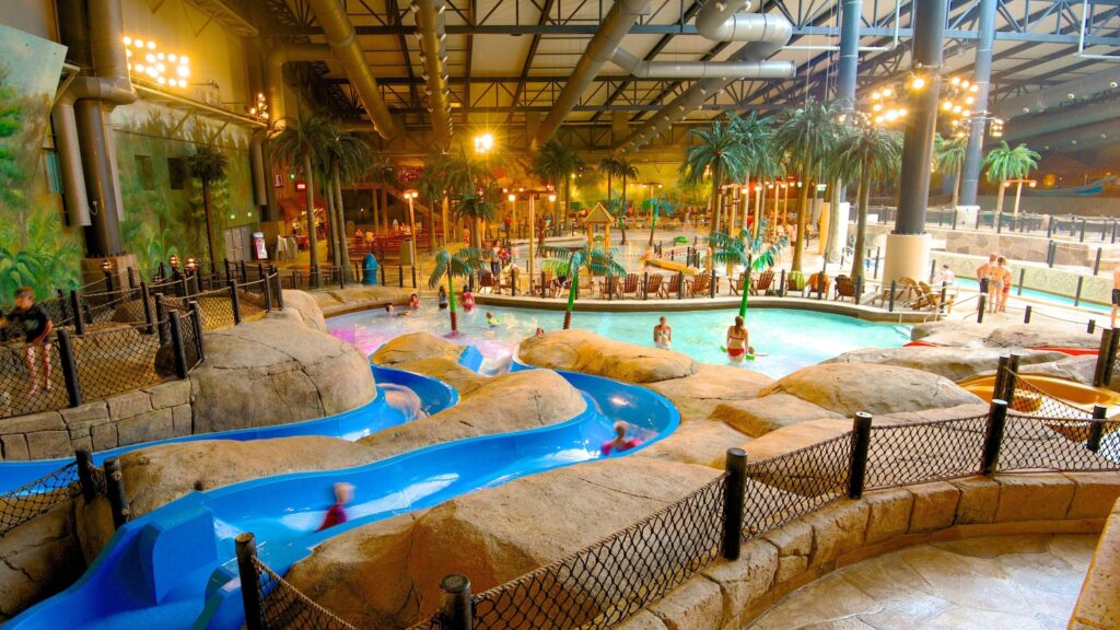 view of Lalandia waterpark in Billund Denmark