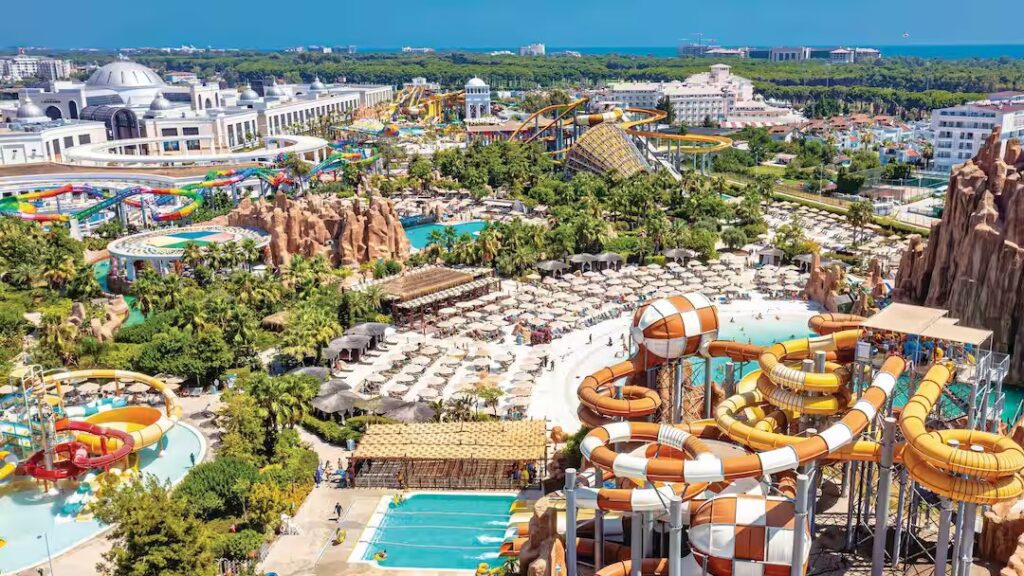 View of the Land of Legends waterpark