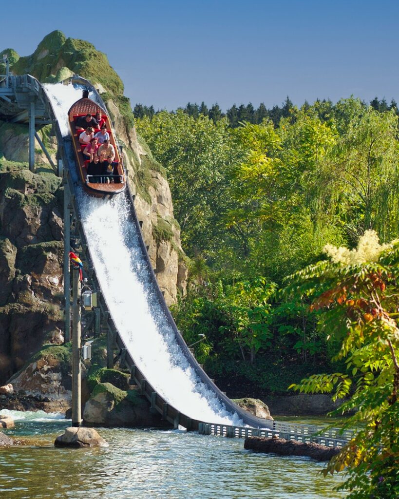 View of one of the water rides at LEGOLAND Germany