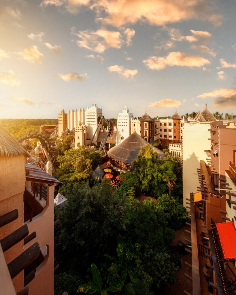 View of one of the hotels at Phantasialand Germany