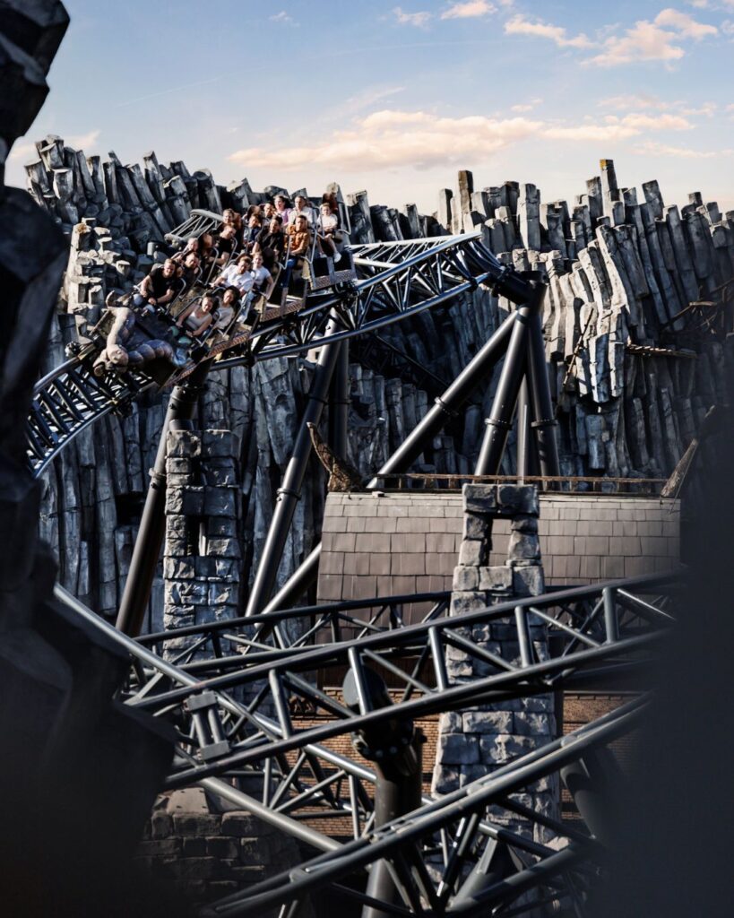 One of the thrill rides at Phantasialand Germany