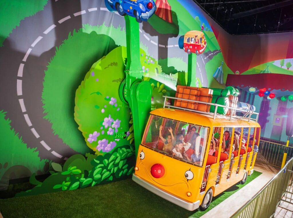colourful children's ride at Plopsaland Belgium