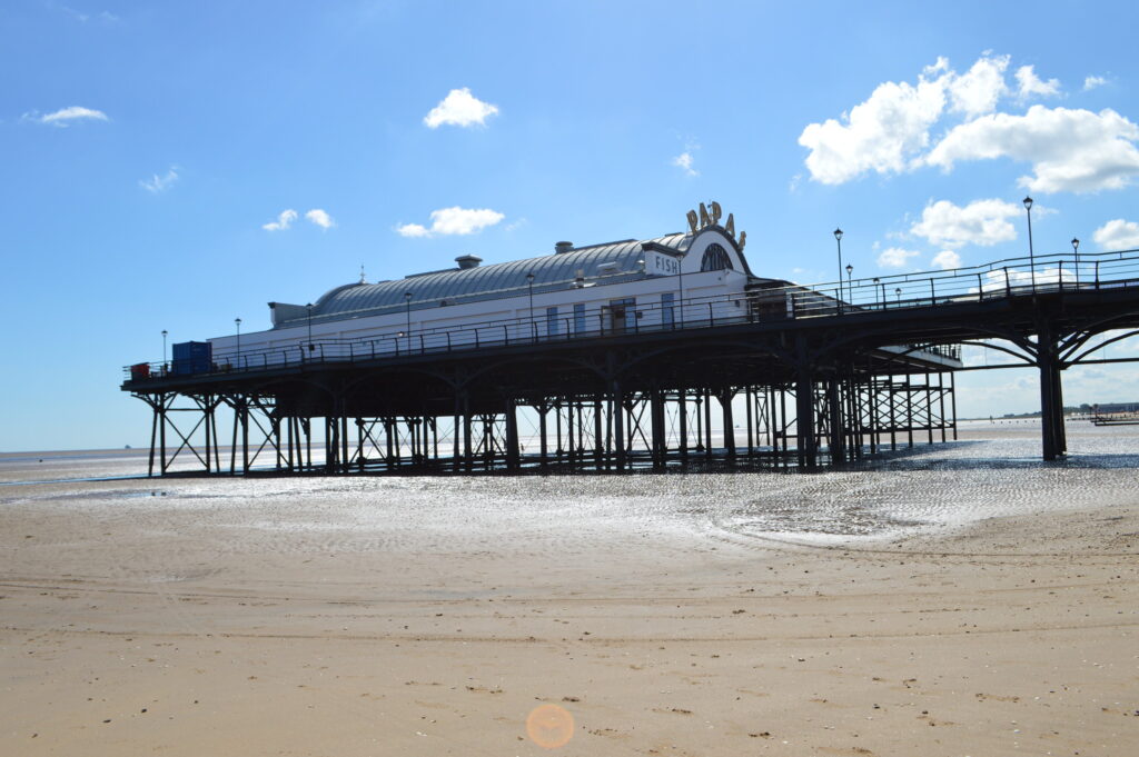 View of the pier on Cleethorpes Beach, Lincolnshire