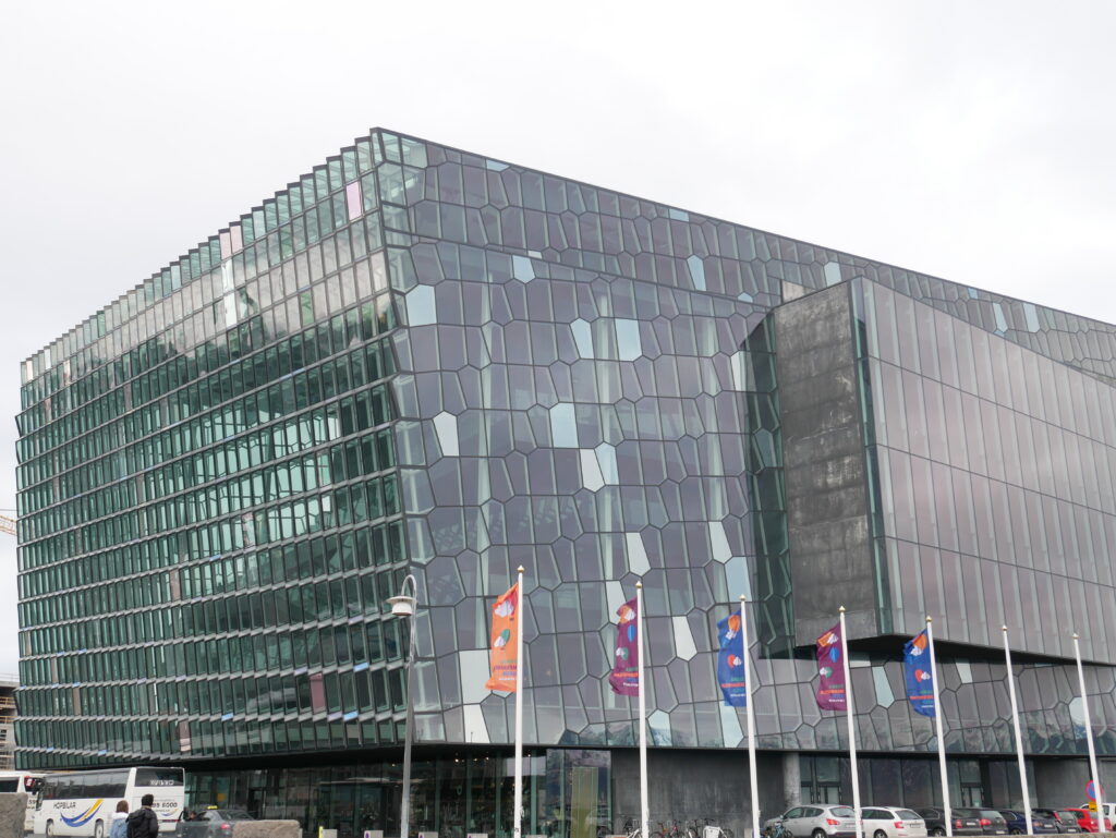 View of the Harpa Concert Hall in Reykjavik Iceland