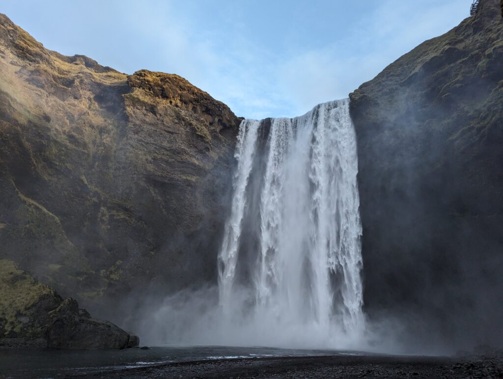 The beautiful Skógafoss waterfall in Iceland