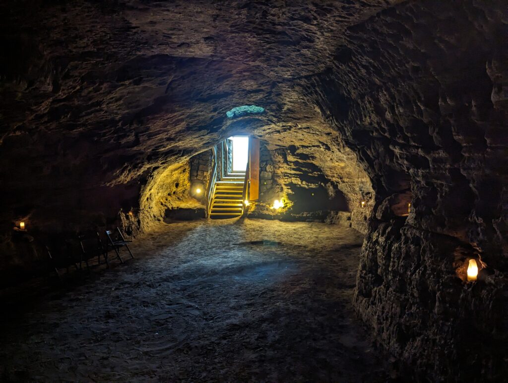 Inside the caves of Hella Iceland