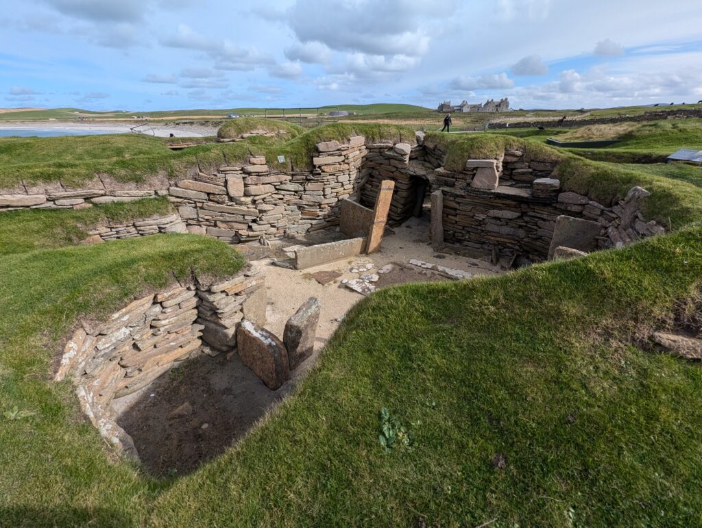 View of Skara Brae on Orkney