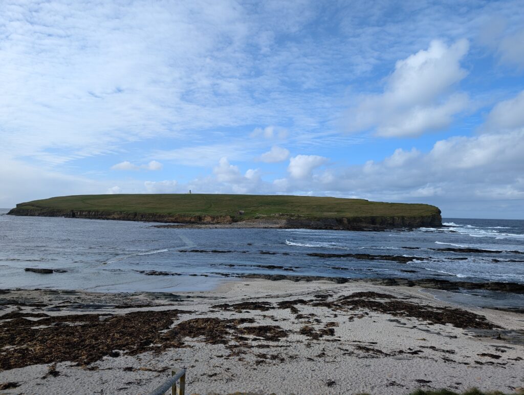 Looking out to the Brough of Birsay on Orkney
