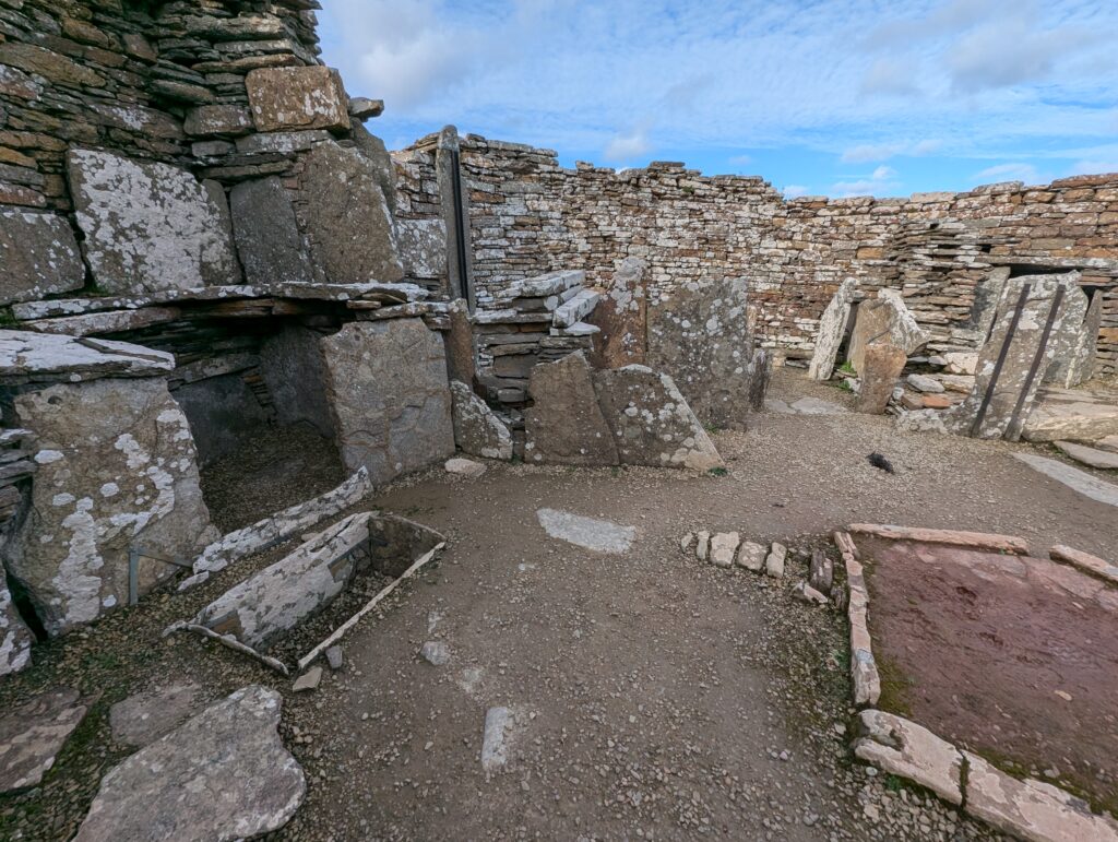 Broch of Gurness ruins on the Isle of Orkney