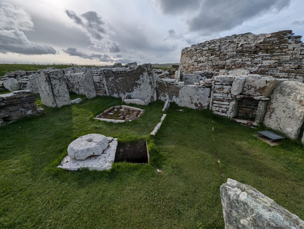 Broch of Gurness ruins on the Isle of Orkney