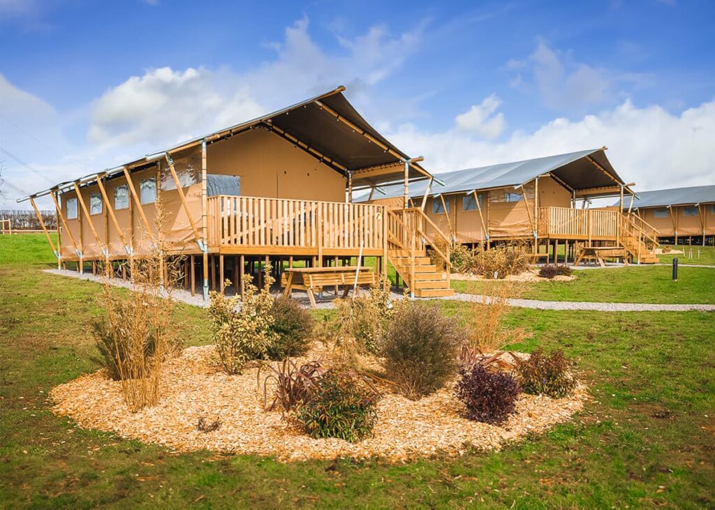 One of the safari tents at Folly Farm