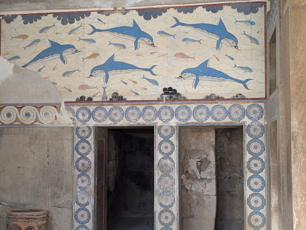 Interior of the ruins at Knossos Crete