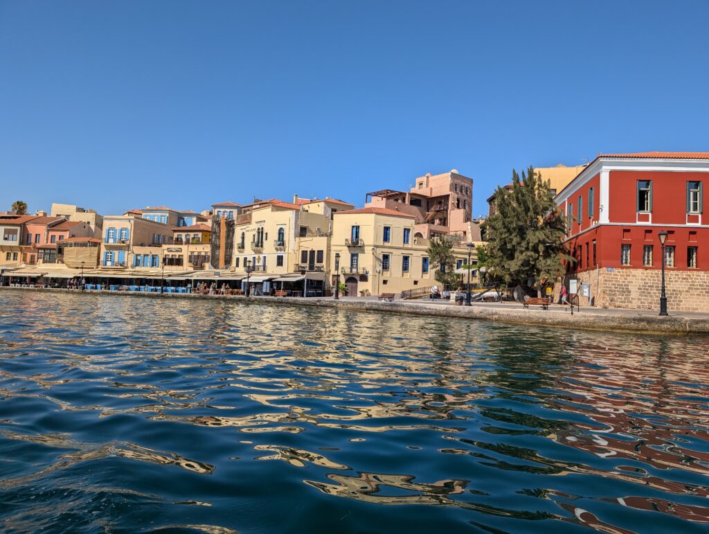Chania Crete harbourside view