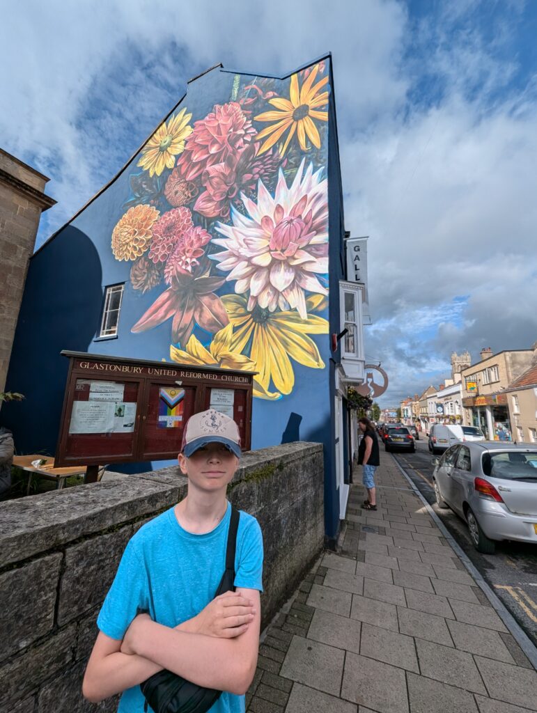 Glastonbury on the mural trail around the town