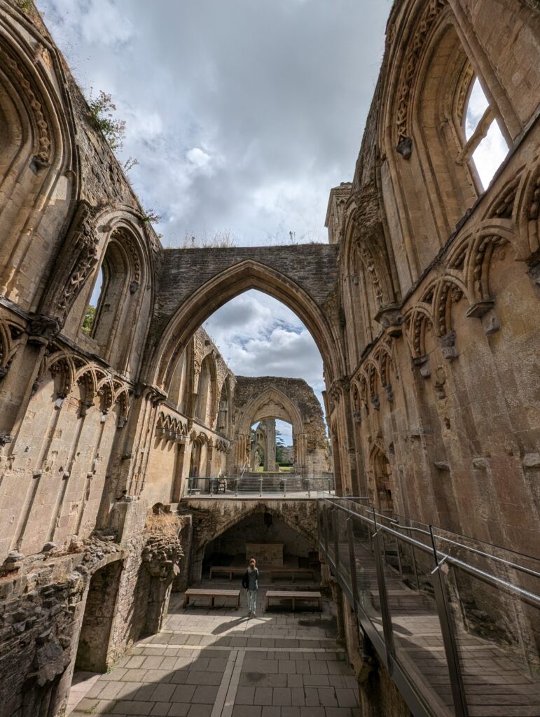 Glastonbury Abbey view of the ruined chapel